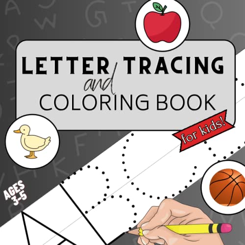 Letter tracing and coloring book for kids: Exciting Alphabet Learning for 3-5 Year Olds (Coloring books for kids!!)
